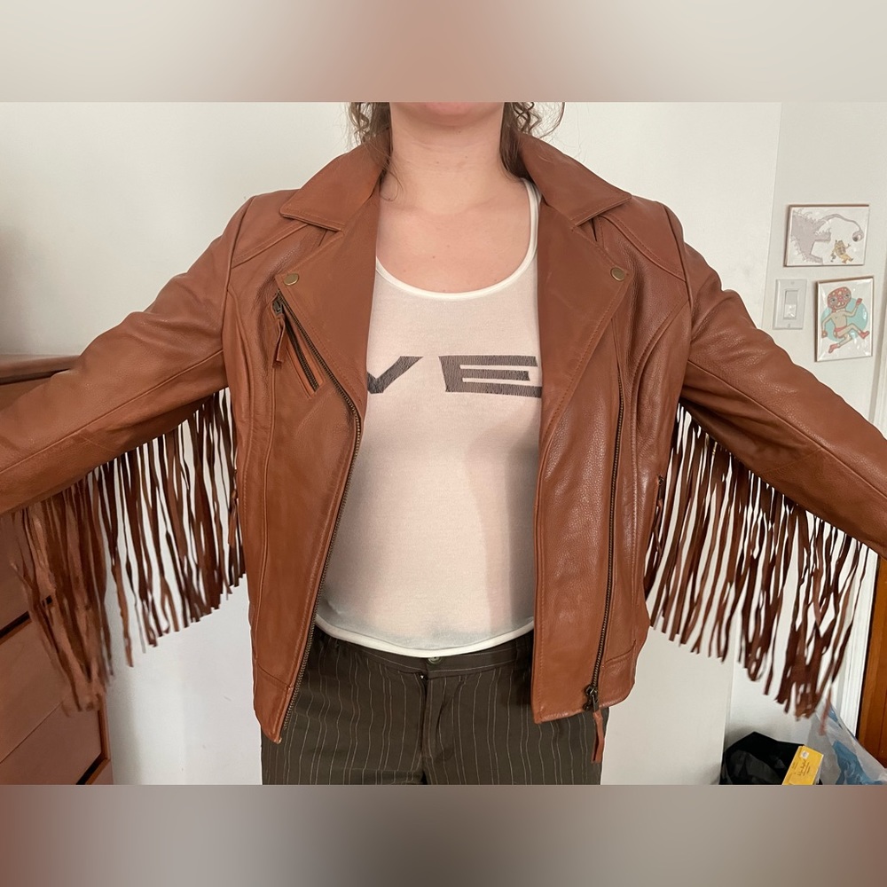 Western Fringe leather jacket